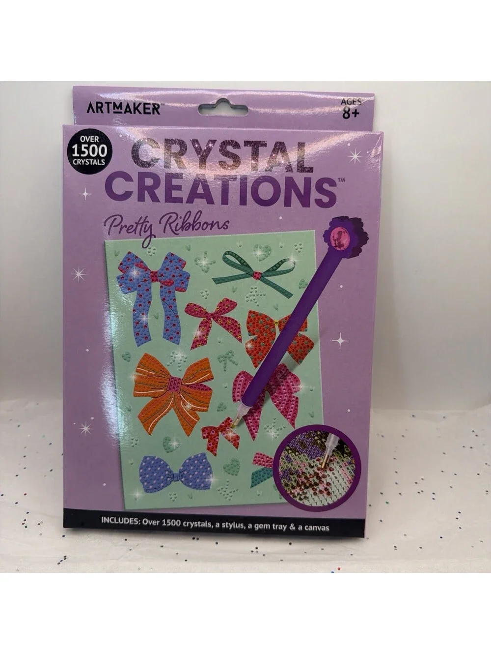 ArtMaker Crystal Creations Pretty Ribbons Diamond Painting Kit 1500 Crystals New